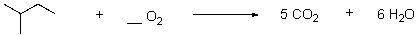 What is the correct stoichiometry of oxygen for the balanced oxidation reaction?  