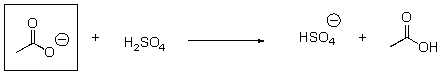 Is the indicated compound acting an acid or a base in the following reaction?   A) Acid B) Base C) Neither