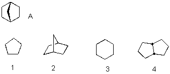 Which of the following structures is the same as structure A?   A) 1 B) 2 C) 3 D) 4