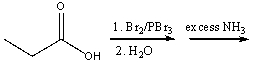 Which amino acid is produced from the following reaction sequence?   A) alanine B) valine C) leucine D) isoleucine E) none of these