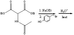 Provide the structure of the amino acid produced from the following reaction sequence.  