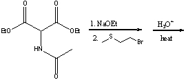Provide the structure of the amino acid produced from the following reaction sequence.  