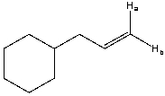 Protons H<sub>a</sub> and H<sub>b</sub> in the following compound are _________.   A) homotopic B) enantiotopic C) diastereotopic D) mesotopic E) none of these