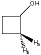 Protons H<sub>a</sub> and H<sub>b</sub> in the following compound are _________.   A) homotopic B) enantiotopic C) diastereotopic D) mesotopic E) none of these