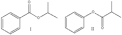 How would you use <sup>1</sup>H NMR spectroscopy to distinguish between the following two compounds?  