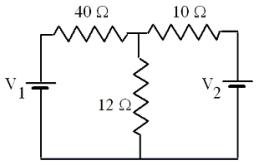 <strong>Three resistors and two 10.0-V batteries are arranged as shown in the circuit diagram.Which one of the following entries in the table is correct? </strong> A) B) C) D) E)