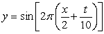 A transverse periodic wave described by the expression   (where y and x are in meters and t is in seconds)  is established on a string.Which one of the following statements concerning this wave is false? A) The wave is traveling in the negative x direction. B) The amplitude is 1.0 m. C) The frequency of the wave is 0.10 Hz. D) The wavelength of this wave is 2.0 m. E) The wave travels with speed 5.0 m/s.