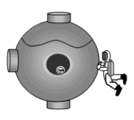 A 70.0-kg astronaut pushes to the left on a spacecraft with a force   in  gravity-free  space.The spacecraft has a total mass of 1.0 × 10<sup>4</sup> kg.During the push, the astronaut accelerates to the right with an acceleration of 0.36 m/s<sup>2</sup>.   -Determine the magnitude of the acceleration of the spacecraft. A) 51.4 m/s<sup>2</sup> B) 0.36 m/s<sup>2</sup> C) 2.5 × 10<sup>-</sup><sup>3</sup> m/s<sup>2</sup> D) 7.0 × 10<sup>-</sup><sup>3</sup> m/s<sup>2</sup> E) 3.97 × 10<sup>-</sup><sup>4</sup> m/s<sup>2</sup>