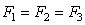 A block of mass M is hung by ropes as shown.The system is in equilibrium.The point O represents the knot, the junction of the three ropes.Which of the following statements is true concerning the magnitudes of the three forces in equilibrium?   A)    B)    C)    D)    E)   