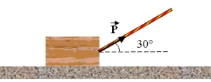 A block is pulled at constant speed along a rough level surface by a rope that makes an angle of 30° with respect to the horizontal.The applied force along the rope is   .The force of kinetic friction between the block and the surface is 10 N.   -Which one of the following expressions gives the magnitude of the force   in SI units? A) 10/(cos 30°)  B) 10/(sin 30°)  C) 10(cos 30°)  D) 10(sin 30°)  E) tan 30°