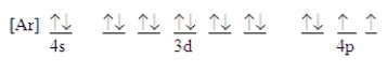 Which ground-state atom has an electron configuration described by the following orbital diagram?   A) phosphorus B) germanium C) selenium D) tellurium E) none of these