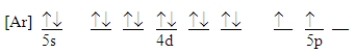Which ground-state atom has an electron configuration described by the following orbital diagram?   A) antimony B) germanium C) indium D) lead E) tin