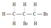 Which of these is the systematic name for the compound represented below?   A) 2,3-dibromopentane B) 1,2-dibromopentane C) 2,3-dibromopropane D) 1,2-propane dibromide E) 1,2-dibromopropane