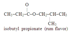 Write the formula for the alcohol and the carboxylic acid from which the following ester may be synthesized.  