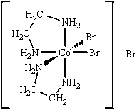 The best name for the complex shown below is   A) cobalt(III) bis(ethylenediamine) bromide. B) dibromobis(ethylenediamine) cobalt(III) bromide. C) dibromidedi(ethylenediamine) cobalt(III) bromide. D) dibromodiethylenediaaminecobalt(III) bromide. E) tribromobis(ethylenediamine) cobalt(III) .