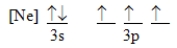 Which ground-state atom has an electron configuration described by the following orbital diagram?   A) phosphorus B) nitrogen C) arsenic D) vanadium E) none of these