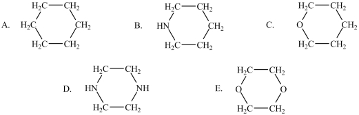 Which of the following liquids would have the lowest viscosity at 25°C?  