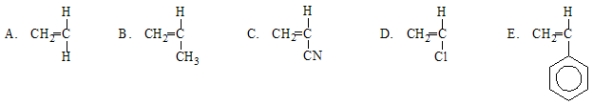 Poly(vinyl chloride)results from the polymerization of  