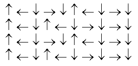 In the following picture, each arrow represents a molecule or atom.Based on the arrangement in the solid state as shown, which of the following best represents the unit cell?   A)    B)    C)    D)    E)   