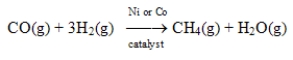 Substitute natural gas can be synthesized by passing carbon monoxide and hydrogen over Ni or Co at 400°C.   This process is an example of homogeneous catalysis.