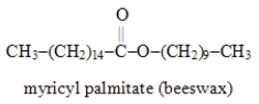 Write the formula for the alcohol and the carboxylic acid from which the following ester may be synthesized.  