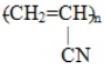The polymer formed from the monomer CH<sub>2</sub>=CH-CN is A)    B)  (CH<sub>2</sub>=CHCN) <sub>n</sub> C)  (CH<sub>2</sub>=CH=CN) <sub>n</sub> D)   