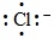 <strong>The Lewis dot symbol for the chloride ion is</strong> A) B) C) \text{: Cl}^- D) E) Cl<sup>-</sup>
