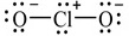 Shown here is a Lewis structure for the chlorite ion, ClO<sub>2</sub><sup>-</sup>, that obeys the octet rule, showing all non-zero formal charges. How many resonance structures for ClO<sub>2</sub><sup>-</sup> that obey the octet are possible ?   A)  four B)  three C)  two D)  one E)  none of the above