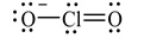 Shown here is the Lewis structure for the chlorite ion, ClO<sub>2</sub><sup>-</sup>, that expands the octet to minimize formal charge and if necessary places negative formal charges on the most electronegative atom(s).  