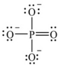 Examine this Lewis structure for the phosphate ion, PO<sub>4</sub><sup>3-</sup>. How many valence electrons are around the P atom in this structure   A)  Eight B)  Four C)  Twelve D)  Nine E)  None of the above