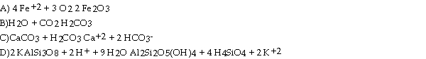 Which of the following formulas presents an example of oxidation?  <div style=padding-top: 35px> 