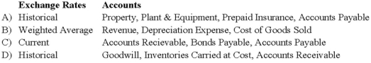 Prepare a schedule providing a proof of the translation adjustment using the information provided below.  