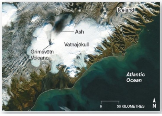 <strong>  Vatnajökull is the largest and most voluminous Icelandic glacier.It is roughly circular in shape,overlays several volcanoes,and covers an area of approximately 8,100 km2 with an average thickness of 400 m.Of which is this an example?</strong> A)Ice sheet. B)Ice cap. C)Ice field. D)Alpine glacier. <div style=padding-top: 35px> 