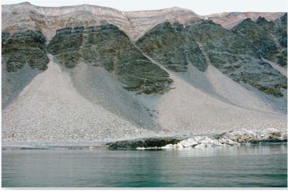   Of which is this photograph an example? A) Talus slope. B) Debris avalanche. C) Mudflow. D) Landslide.