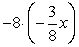 Rewrite the expression using the associative property of multiplication and simplify if possible.  