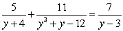 Solve.   A)  y = 16 B)  y = -16 C)  y = 16, 12 D)  y = -16, 12