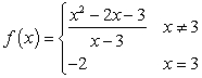 Use a table of values as needed to graph the function, then state its domain and range. If the function has a pointwise discontinuity, state how the second piece could be redefined so that a continuous function results.  