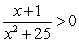  Solve the inequality using a number line and the behavior of the graph at each zero. Write your answer in interval notation.   A)  x   \in   (-?, -5)   \cup   (-1, ?)  B)  x   \in   (-?, -1)  C)  x   \in   (-1, ?)  D)  x   \in   (-?, ?)  