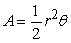  Use the formula for area of a circular sector to find the value of the unknown quantity:   . Round your answer to the nearest tenth of a yard.  \theta =   ; A = 12.8 yd. 