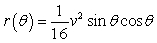  The range of a projectile is modeled by the function   , where v is the initial velocity and  \theta  is the angle at which the object is initially propelled. The maximum range is achieved when  \theta   = 45°. Use exact values to compute how many feet short of maximum the projectile falls if  \theta   = 67.5° and v = 104 ft/sec. A)    feet B)    feet C)    feet D)    feet 