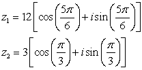 Use the following to answer questions :   -Compute the quotient   using the trigonometric form. Write your answer in exact rectangular form. A)  4 B)  -4 C)  4i D)  -4i