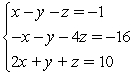 Solve the system using the elimination method.   A)  (4, 0, 4)  B)  (3, 1, 4)  C)  (3, 1, 3)  D)  (4, 0, 3) 