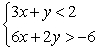 Solve the system of inequalities by graphing the solution region.  
