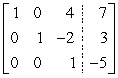 Use the following to answer questions :   -Write the system of equations corresponding to the matrix.