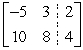Perform the indicated row operation, then write the new matrix.   -2R1 + R2 → R2