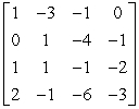Use a calculator to compute the determinant of the matrix. If the determinant is zero, write singular matrix. If the determinant is nonzero, find A<sup>-1</sup>.   A)    B)    C)    D)  singular matrix