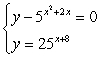 Solve using the method of your choice.   A)  (4, 5<sup>24</sup>)  B)  (-4, 5<sup>8</sup>)  C)  (4, 5<sup>24</sup>) , (-4, 5<sup>8</sup>)  D)  (4, 5<sup>24</sup>) , (-4, -5<sup>8</sup>) 