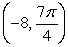 Convert from polar coordinates to rectangular coordinates.  
