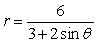Sketch the graph of the conic section using polar graph paper.    