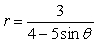 Sketch the graph of the conic section using polar graph paper.   A)    B)    C)    D)   